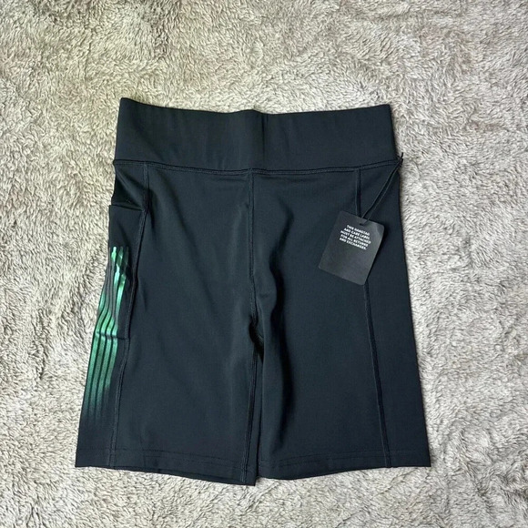 SAVAGE X FENTY Band-It High-Waist Bike Short Black Caviar/Oil Slick SZ L New - Picture 16 of 16
